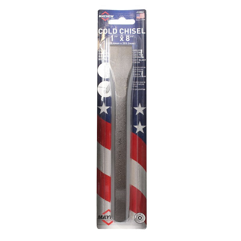 MAYHEW TOOLS Mayhew 10802 Cold Chisel, 1 in Tip, 10-1/2 in OAL, Steel Blade PAINT MAYHEW TOOLS