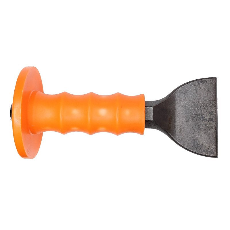 MAYHEW TOOLS Mayhew 35005 Handguarded Mason Chisel, 3 in W Blade, 7-3/4 in OAL, Tool Steel Blade, Plastic Handle