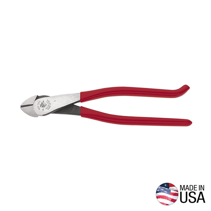 KLEIN Klein Tools D248-9ST Diagonal Cutting Plier, 8 in OAL, 1 in Jaw Opening, Red Handle, Pistol-Grip Handle, 1.188 in W Jaw