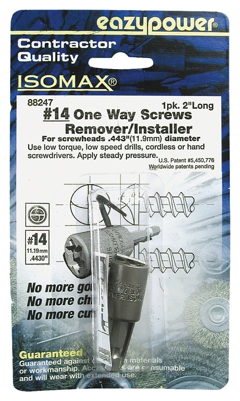 EAZYPOWER Eazypower 88247 1-Way Screw Remover, #14 Bolt/Screw, HSS