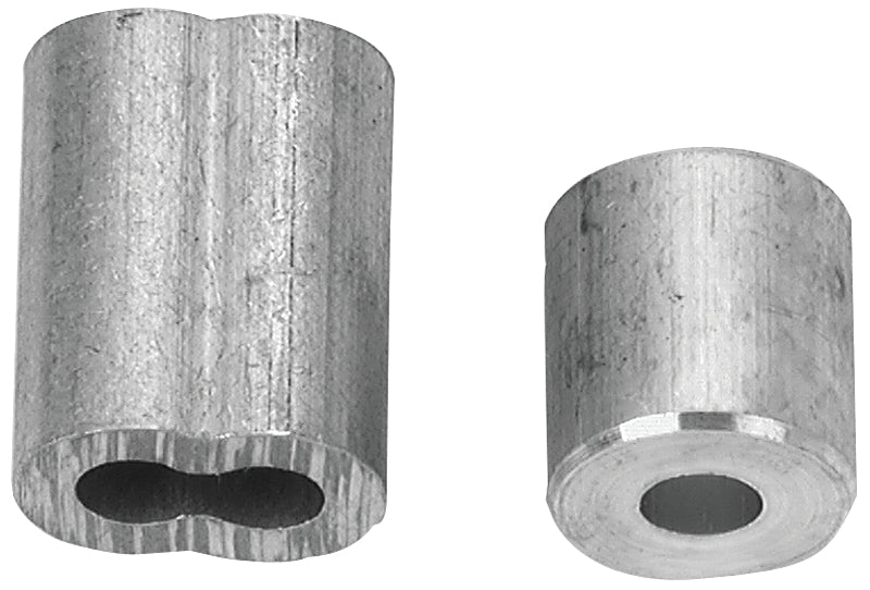 CAMPBELL CHAIN Campbell B7675424 Cable Ferrule and Stop Set, For: 1/8 in Rope, 1/8 in Dia Cable, 3 in L, Aluminum