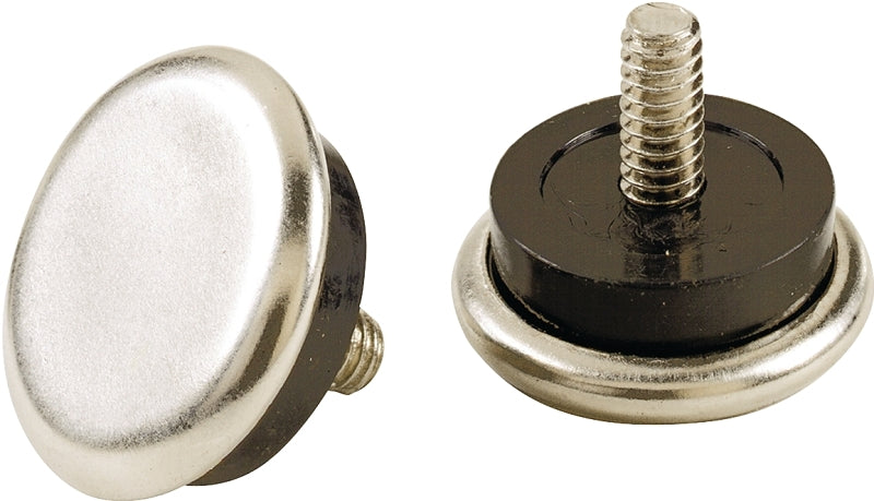 SHEPHERD Shepherd Hardware 9450 Furniture Glide, Round, 1-1/16 in Dia Dimensions, Metal/Rubber, Silver, 4/PK HARDWARE & FARM SUPPLIES SHEPHERD