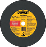 DEWALT DEWALT DW8004 Cutting Wheel, 12 in Dia, 7/64 in Thick, 1 in Arbor, Coarse, Aluminum Oxide Abrasive TOOLS DEWALT