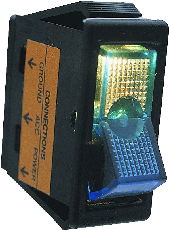 CALTERM Calterm 40340 Rocker Switch, 20 A, 12 VDC, SPST, Black AUTOMOTIVE CALTERM