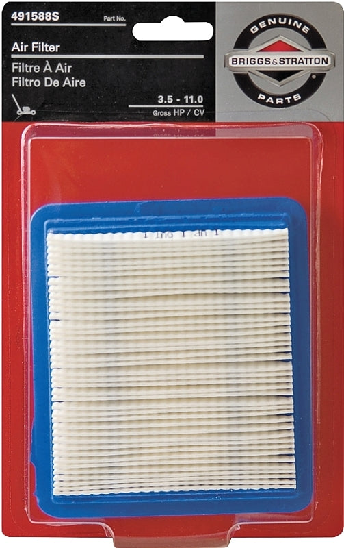 BRIGGS & STRATTON Briggs & Stratton 5043K Air Filter, Paper Filter Media, 5-1/4 in L x 4-1/4 in W x 3/4 in H