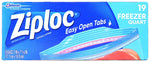 ZIPLOC Ziploc 00388 Freezer Bag, Zipper Closure, 7 in W, 7-7/16 in L, 1 qt Capacity, 19/PK APPLIANCES & ELECTRONICS ZIPLOC