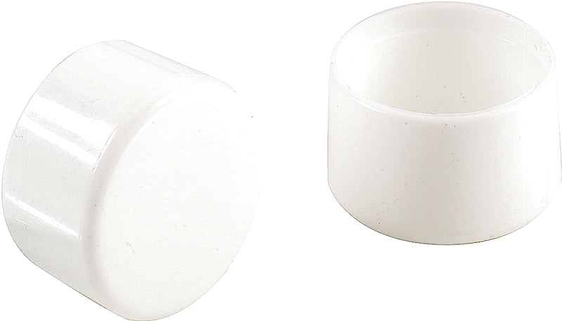 SHEPHERD Shepherd Hardware 9745 Furniture Leg Tip, Round, Plastic, White, 1-1/4 in Dia HARDWARE & FARM SUPPLIES SHEPHERD   