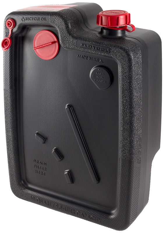 HOPKINS FloTool Super-Duty Series 11837 Oil Drain Pan, 10 qt, Polyethylene, Black AUTOMOTIVE HOPKINS