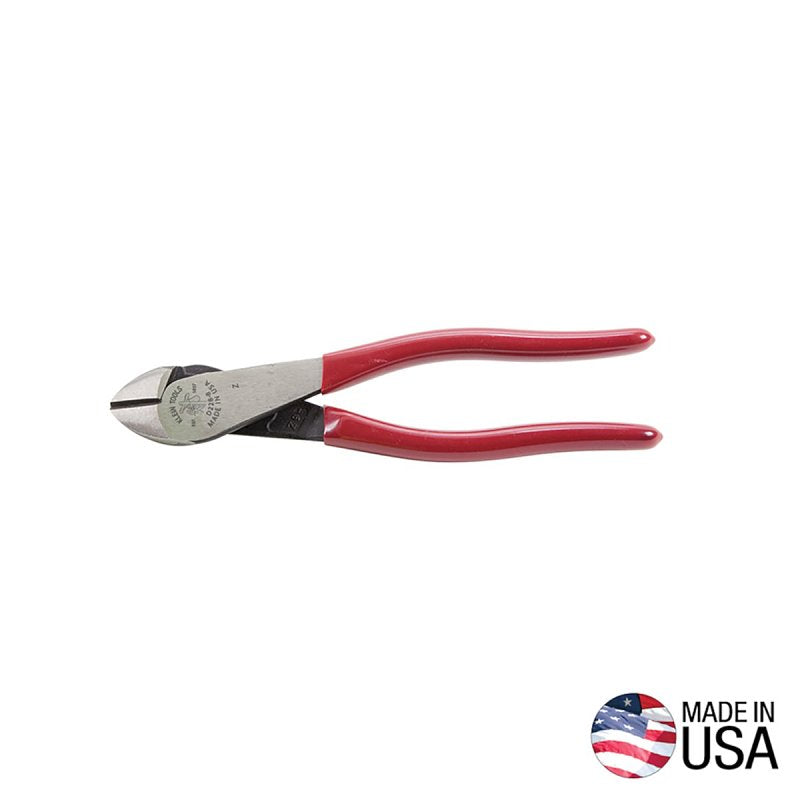 KLEIN Klein Tools D228-8 Diagonal Cutting Plier, 8-1/16 in OAL, 1-3/16 in Cutting Capacity, Red Handle, Pistol-Grip Handle TOOLS KLEIN