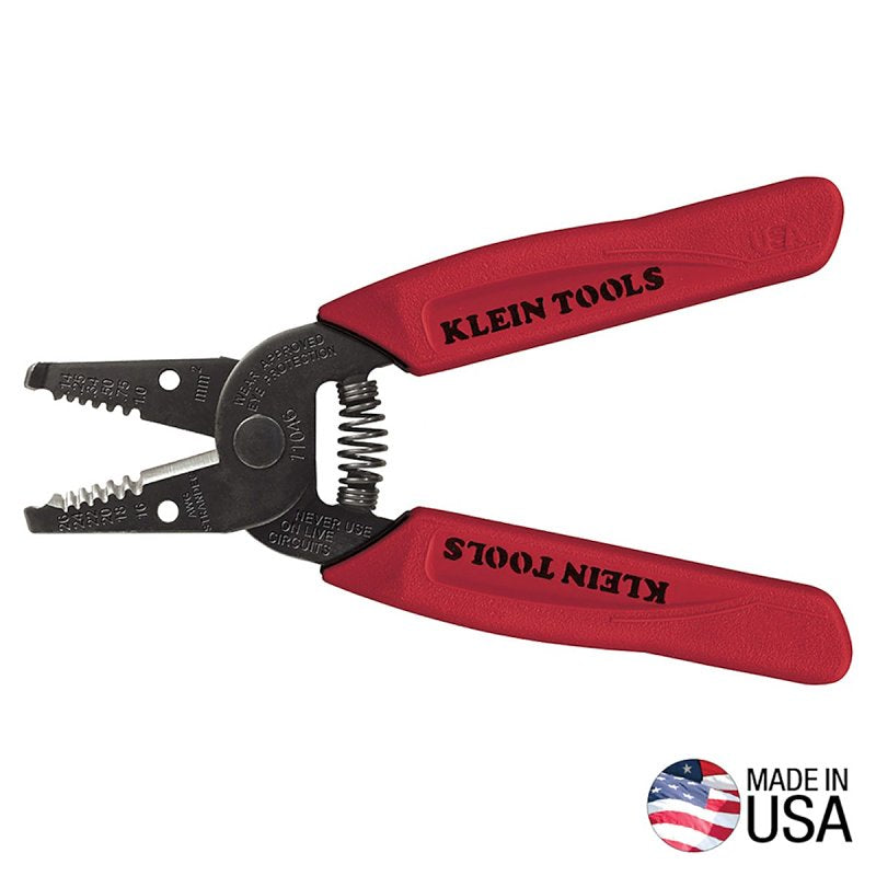 KLEIN Klein Tools 11046 Wire Stripper, 16 to 26 AWG Wire, 16 to 26 AWG Stripping, 6-1/4 in OAL, Textured Handle ELECTRICAL KLEIN