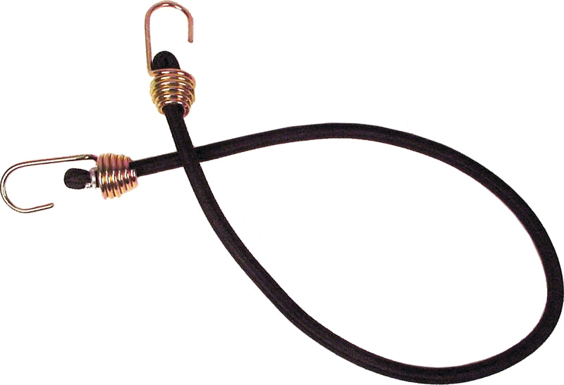 KEEPER Keeper 06182 Bungee Cord, 13/32 in Dia, 32 in L, Rubber, Black, Hook End AUTOMOTIVE KEEPER