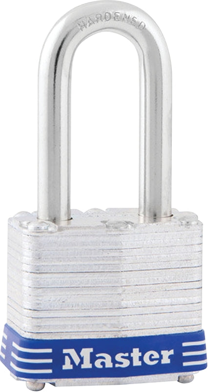 MASTER LOCK Master Lock 3DLF Padlock, 1-9/16 in W Body, Keyed Different Key, 9/32 in Dia Shackle, 1-1/2 in H Shackle, Steel Shackle