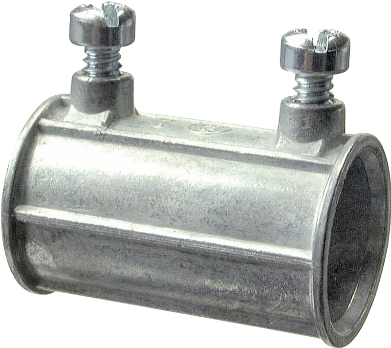 HALEX Halex 12401B EMT Coupling, 3/4 in Set Screw, Zinc, 25/PK ELECTRICAL HALEX