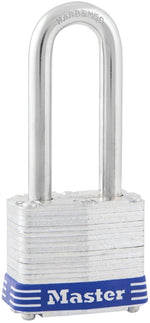 MASTER LOCK Master Lock 3DLH Padlock, Keyed Different Key, 9/32 in Dia Shackle, 2 in H Shackle, Steel Shackle, Steel Body, Laminated