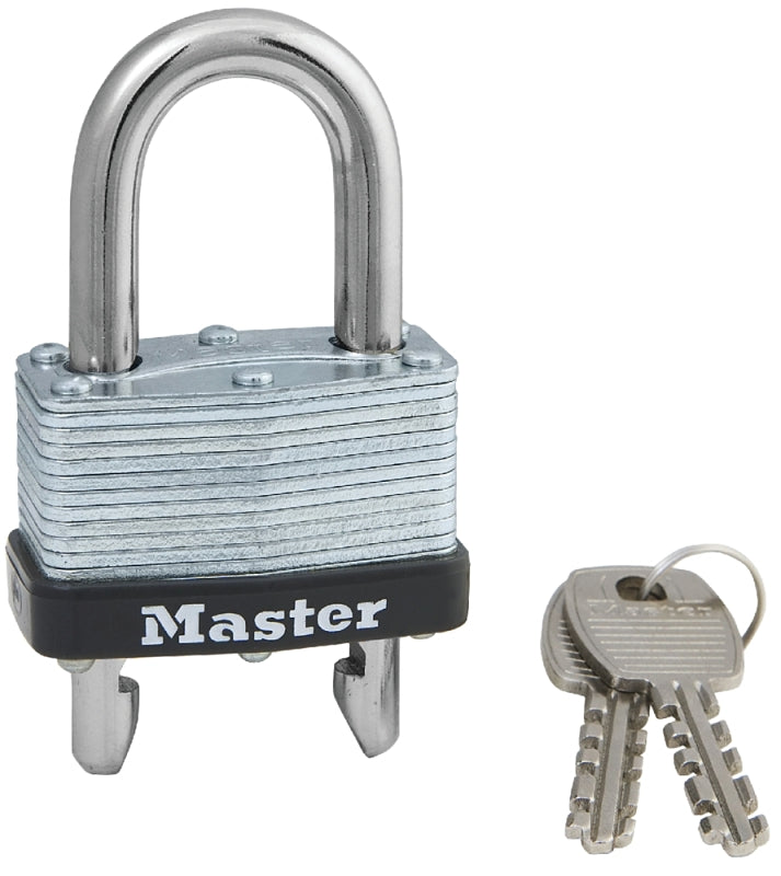 MASTER LOCK Master Lock 510D Padlock, 1-3/4 in W Body, Keyed Different Key, Adjustable Shackle, 9/32 in Dia Shackle, Steel Shackle