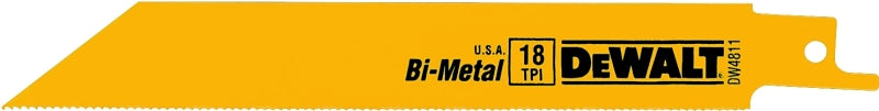 DEWALT DEWALT DW4811B25 Reciprocating Saw Blade, Applicable Materials: Angle Iron, Metal, Rubber, 3/4 in W, 6 in L TOOLS DEWALT