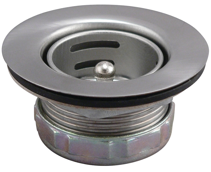 KEENEY Keeney 879TPC Basket Strainer, 2-13/16 in Dia, Stainless Steel, Polished Chrome, 1-3/4 in Dia Mesh PLUMBING, HEATING & VENTILATION KEENEY