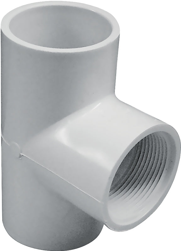 IPEX IPEX 435853 Pipe Tee, 1 in, Socket x Socket x FPT, PVC, White, SCH 40 Schedule, 150 psi Pressure LAWN & GARDEN IPEX