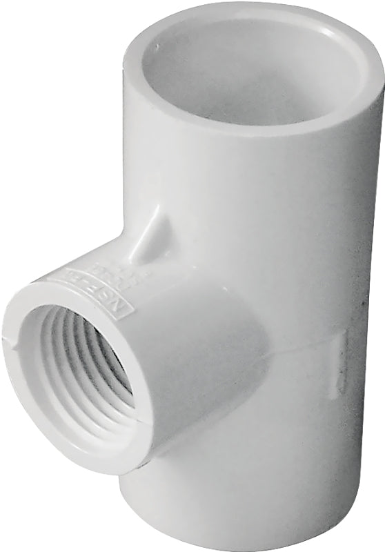 IPEX IPEX 435863 Pipe Tee, 3/4 x 1/2 in, Socket x Socket x FPT, PVC, White, SCH 40 Schedule, 150 psi Pressure LAWN & GARDEN IPEX