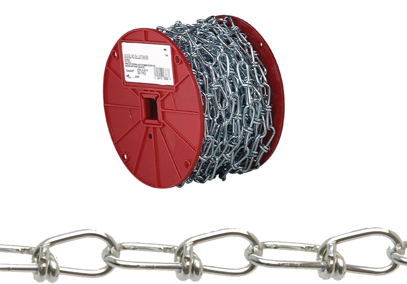 CAMPBELL CHAIN Campbell 0720127 Loop Chain, #1, 250 ft L, 155 lb Working Load, Low Carbon Steel, Zinc