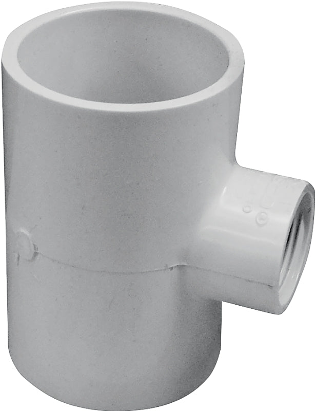 IPEX USA LLC-CANPLAS IPEX 035878 Reducing Tee, 2 x 2 x 3/4 in, Socket x Socket x FNPT, PVC, White, SCH 40 Schedule LAWN & GARDEN IPEX USA LLC-CANPLAS