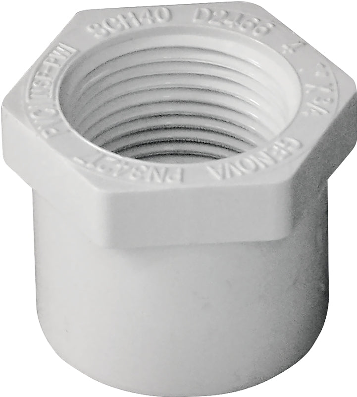 IPEX IPEX 435725 Reducing Bushing, 1 x 3/4 in, Socket x FPT, PVC, SCH 40 Schedule LAWN & GARDEN IPEX