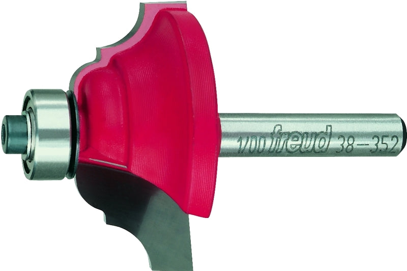 FREUD Freud 38-352 Router Bit, 1-5/8 in Dia Cutter, 2-5/16 in OAL, 1/4 in Dia Shank, 4-Cutter, Carbide