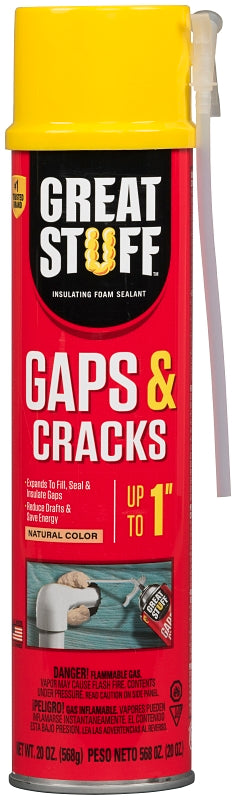 GREAT STUFF Great Stuff 157911 Minimal Expanding Foam Sealant, Yellow, 20 oz, Aerosol Can