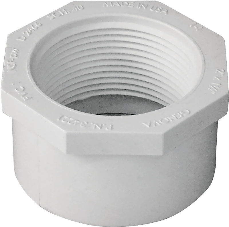 IPEX IPEX 435737 Reducing Bushing, 2 x 1-1/2 in, Spigot x FPT, White, SCH 40 Schedule, 150 psi Pressure LAWN & GARDEN IPEX