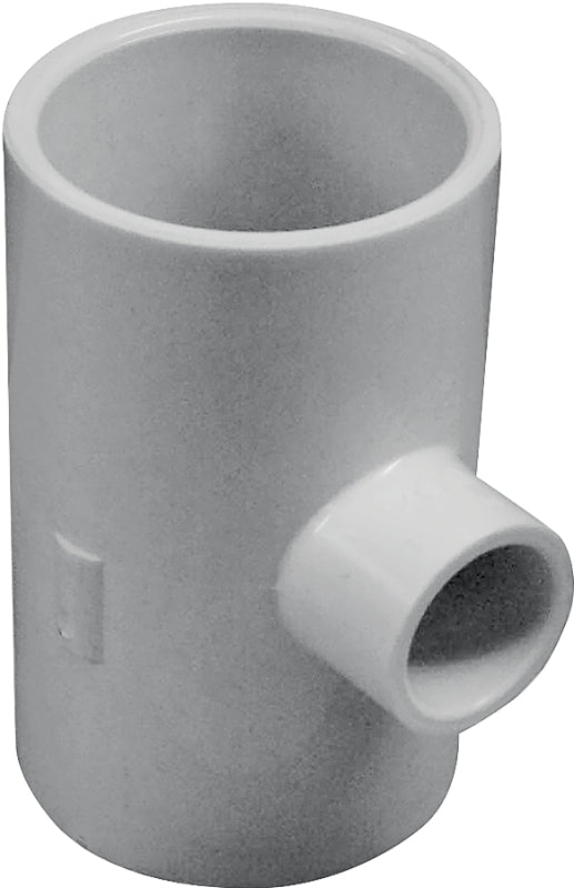 IPEX USA LLC-CANPLAS IPEX 435800 Reducing Pipe Tee, 1-1/2 x 1-1/2 x 1/2 in, Slip x Slip x Slip, PVC, White, SCH 40 Schedule LAWN & GARDEN IPEX USA LLC-CANPLAS