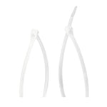 GB Gardner Bender 45-312 Cable Tie, 3 in Max Bundle Dia, Double-Lock Locking, 6/6 Nylon, Natural, 11 in L, 12/BAG