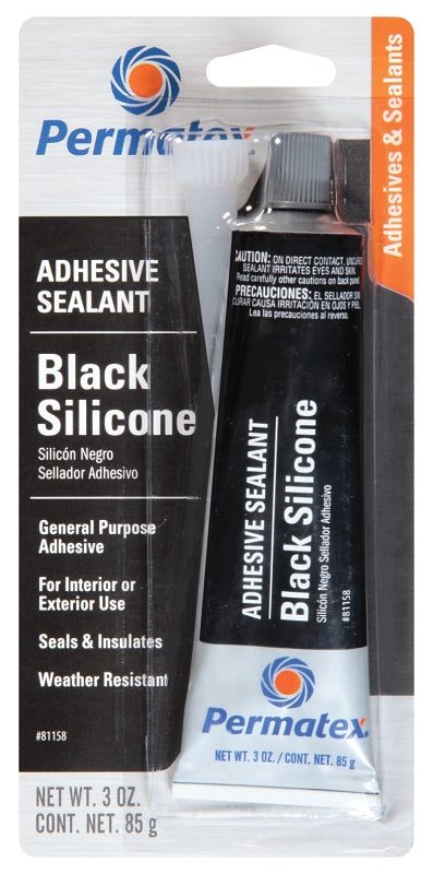 PERMATEX Permatex 81158 Silicone Adhesive Sealant, 3 oz Tube, Paste PAINT PERMATEX