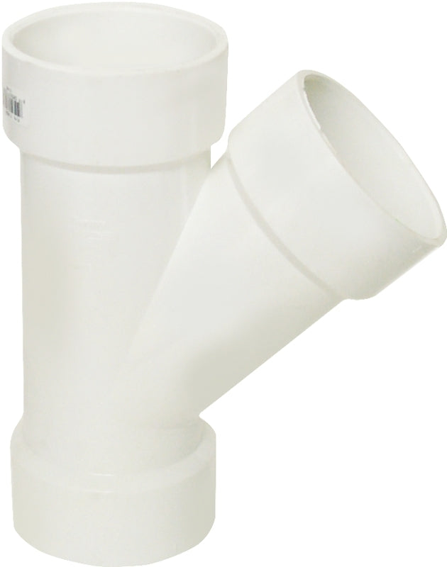 IPEX USA LLC-CANPLAS IPEX 192303L DWV Pipe Wye, 3 in, Hub, PVC, White, SCH 40 Schedule PLUMBING, HEATING & VENTILATION IPEX USA LLC-CANPLAS