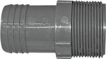 BOSHART INDUSTRIES Boshart UPPA-15 Pipe Adapter, 1-1/2 in, MPT x Insert, Polyethylene, Gray, 160 psi Pressure PLUMBING, HEATING & VENTILATION BOSHART INDUSTRIES