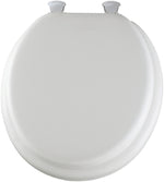 MAYFAIR Mayfair 15EC-000 Toilet Seat, Round, Foam/Vinyl/Wood, White, Twist Hinge PLUMBING, HEATING & VENTILATION MAYFAIR