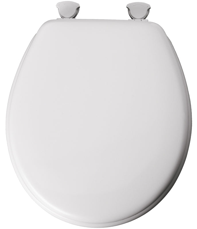 BEMIS Bemis 44EC-000 Toilet Seat, Round, Molded Wood, White, Twist Hinge PLUMBING, HEATING & VENTILATION BEMIS