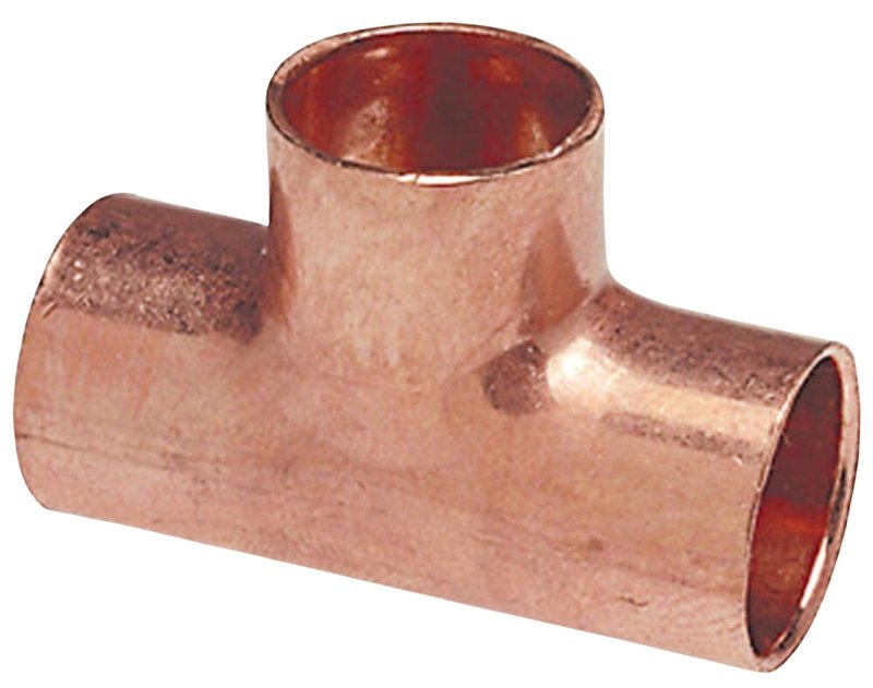NIBCO INC. Nibco U611 Series W01620T Pipe Tee, 3/8 in, Sweat, Copper, 779 psi Pressure