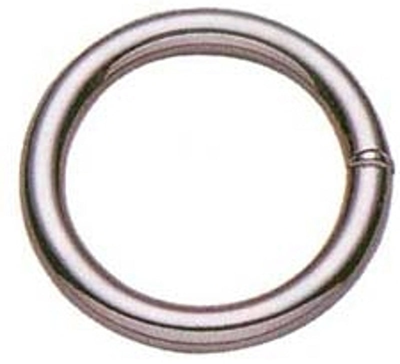 BARON Baron 3-2 Welded Ring, 2 in ID Dia Ring, #3 Chain, Steel, Nickel-Plated