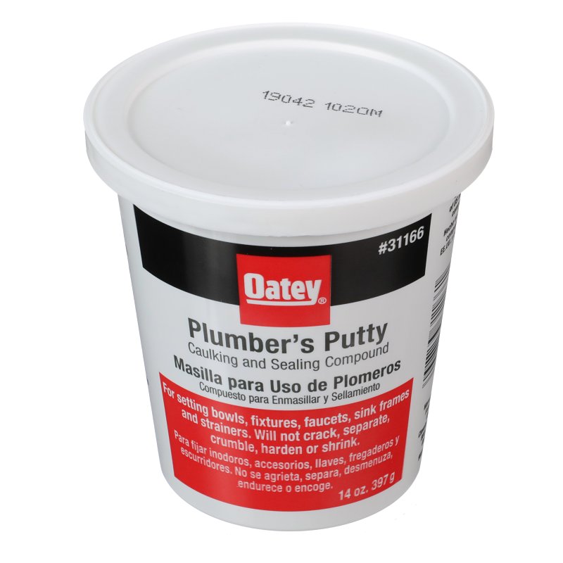 OATEY Oatey 31166 Plumbers Putty, Solid, Off-White, 14 oz