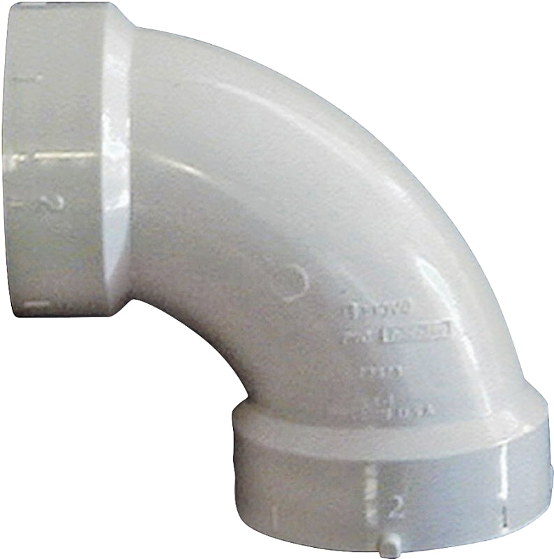 IPEX USA LLC-CANPLAS Canplas 192253L Sanitary Pipe Elbow, 3 in, Hub, 90 deg Angle, PVC, White PLUMBING, HEATING & VENTILATION IPEX USA LLC-CANPLAS