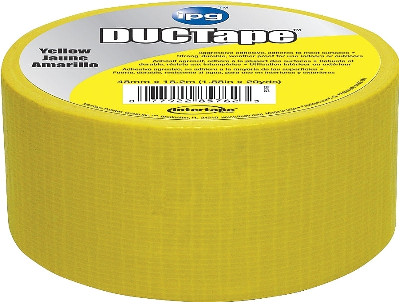 INTERTAPE POLYMER IPG 6720YEL Duct Tape, 20 yd L, 1.88 in W, Cloth Backing, Yellow