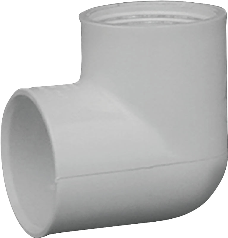 IPEX IPEX 435508 Pipe Elbow, 1 in, Socket x FPT, 90 deg Angle, PVC, White, SCH 40 Schedule, 150 psi Pressure LAWN & GARDEN IPEX   