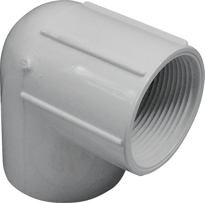 IPEX IPEX 435510 Pipe Elbow, 1-1/2 in, Socket x FPT, 90 deg Angle, PVC, White, SCH 40 Schedule, 150 psi Pressure