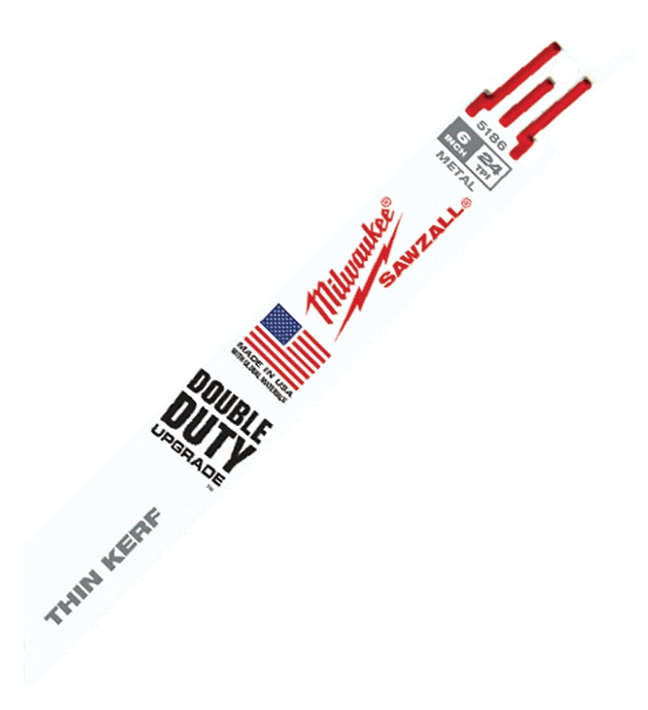MILWAUKEE Milwaukee 48-00-5186 Reciprocating Saw Blade, 3/4 in W, 6 in L, 24 TPI TOOLS MILWAUKEE
