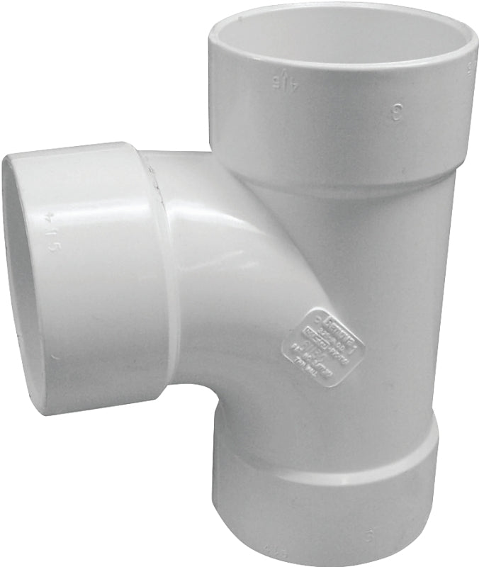 IPEX USA LLC-CANPLAS IPEX 414123BC S&D Sewer Sanitary Pipe Tee, 3 in, Hub, PVC, White PLUMBING, HEATING & VENTILATION IPEX USA LLC-CANPLAS