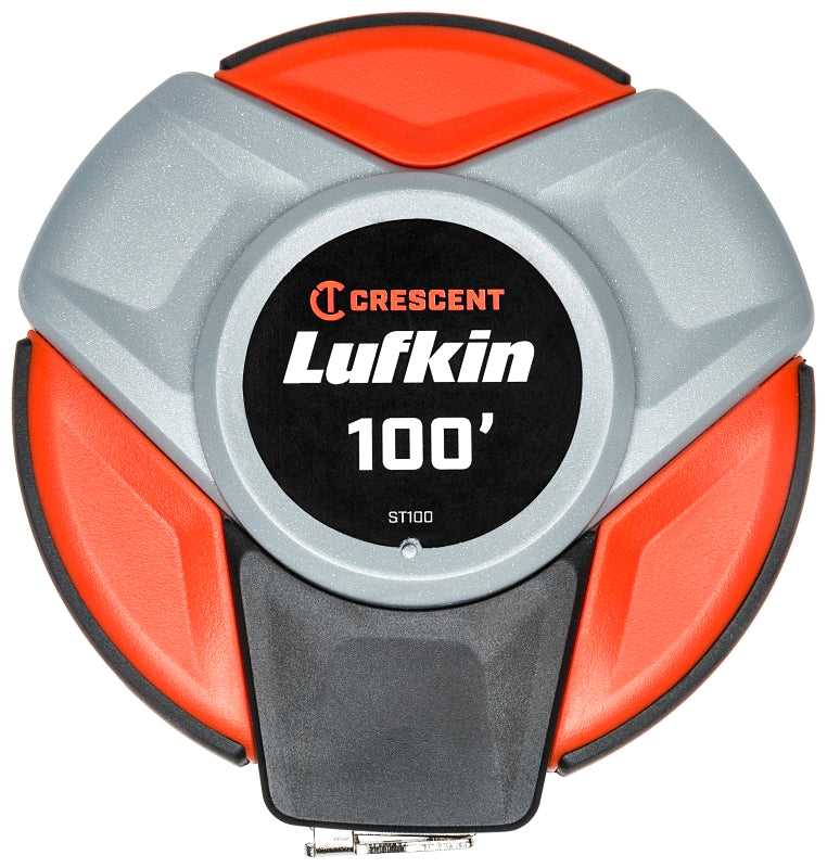 LUFKIN Crescent Lufkin COLORmaxx Series ST100 Tape Measure, 100 ft L Blade, 3/8 in W Blade, Steel Blade, Plastic Case TOOLS LUFKIN