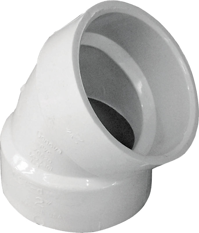 IPEX USA LLC-CANPLAS B & K 05886H Pipe Elbow, 2 in, Hub, 45 deg Angle, PVC, SCH 40 Schedule PLUMBING, HEATING & VENTILATION IPEX USA LLC-CANPLAS