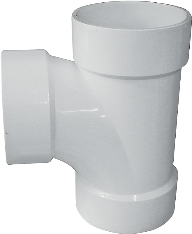 IPEX USA LLC-CANPLAS IPEX 192154L DWV Sanitary Pipe Tee, 4 in, Hub, PVC, White, SCH 40 Schedule PLUMBING, HEATING & VENTILATION IPEX USA LLC-CANPLAS