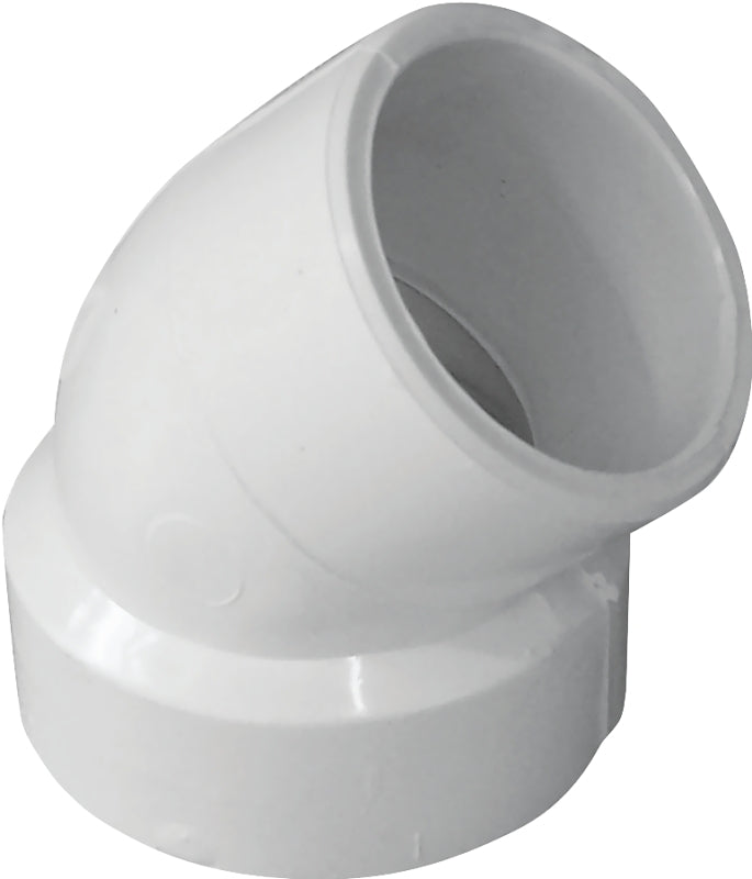 IPEX USA LLC-CANPLAS Canplas 192421P Pipe Elbow, 1-1/2 in, Hub x Spigot, 45 deg Angle, PVC, White, SCH 40 Schedule, Street Elbow PLUMBING, HEATING & VENTILATION IPEX USA LLC-CANPLAS