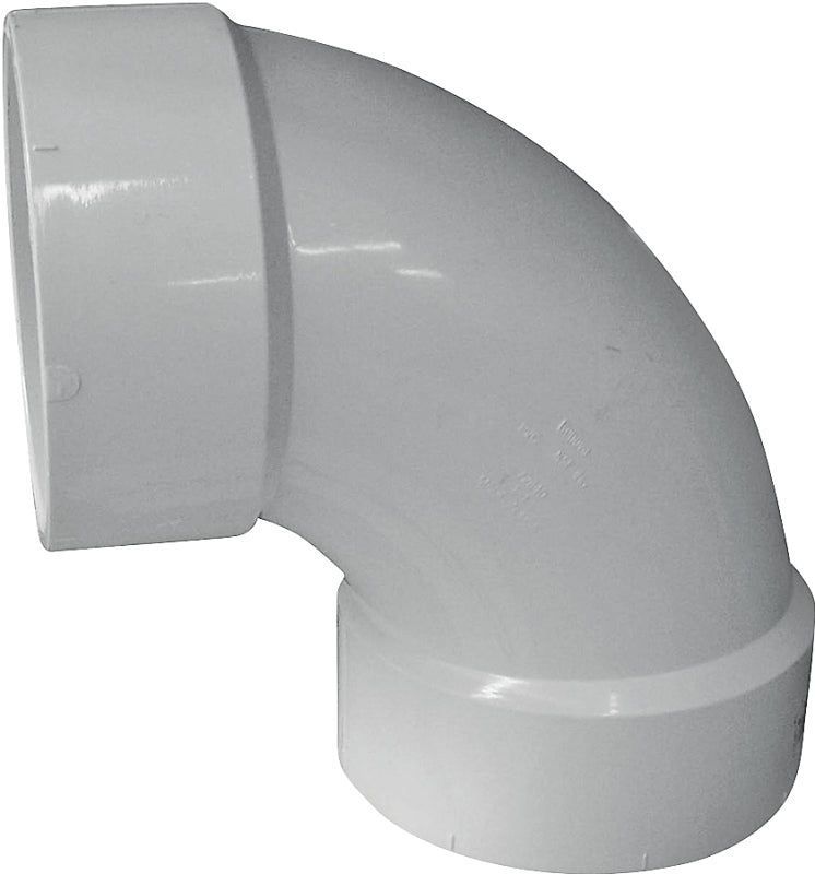 IPEX USA LLC-CANPLAS Canplas 192254L Sanitary Pipe Elbow, 4 in, Hub, 90 deg Angle, PVC, White PLUMBING, HEATING & VENTILATION IPEX USA LLC-CANPLAS